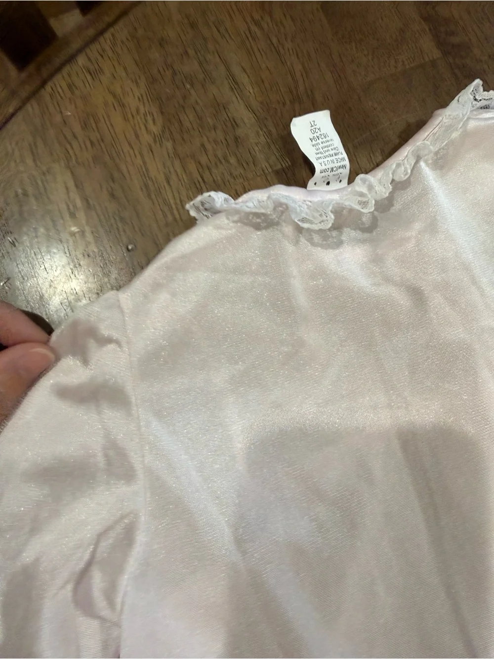 Laura Dare Girls 2T Blush Pink Peignoir Robe Lace Ruffle Made USA Sleepwear VTG